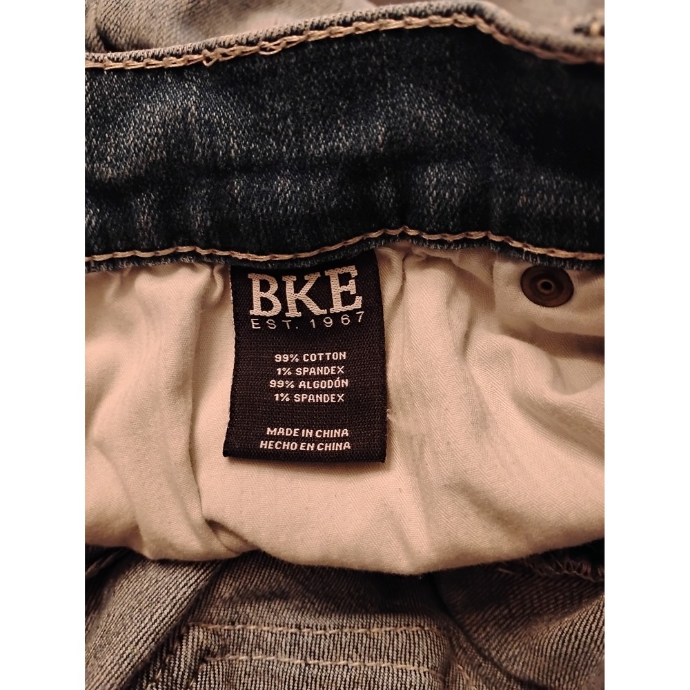 BKE Alec Slim Straight Distressed Light Wash Mens Jeans 30x30 Distressed Denim - Picture 4 of 7